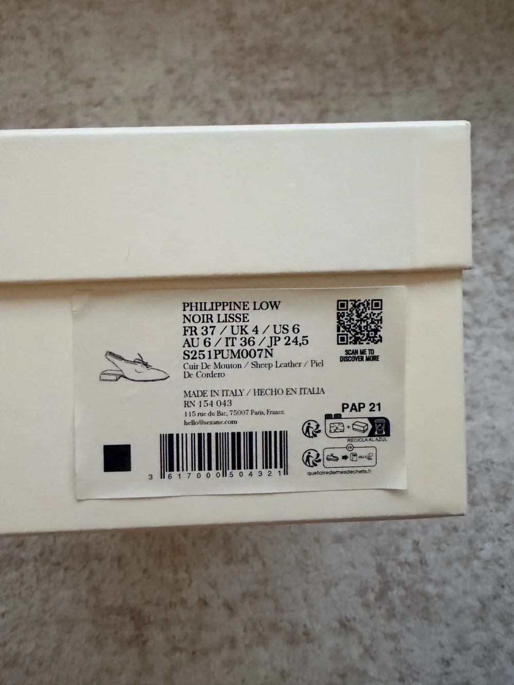 NEW Sezane Philippine Low Mary Janes in Smooth Black (US 6) - Picture 13 of 14